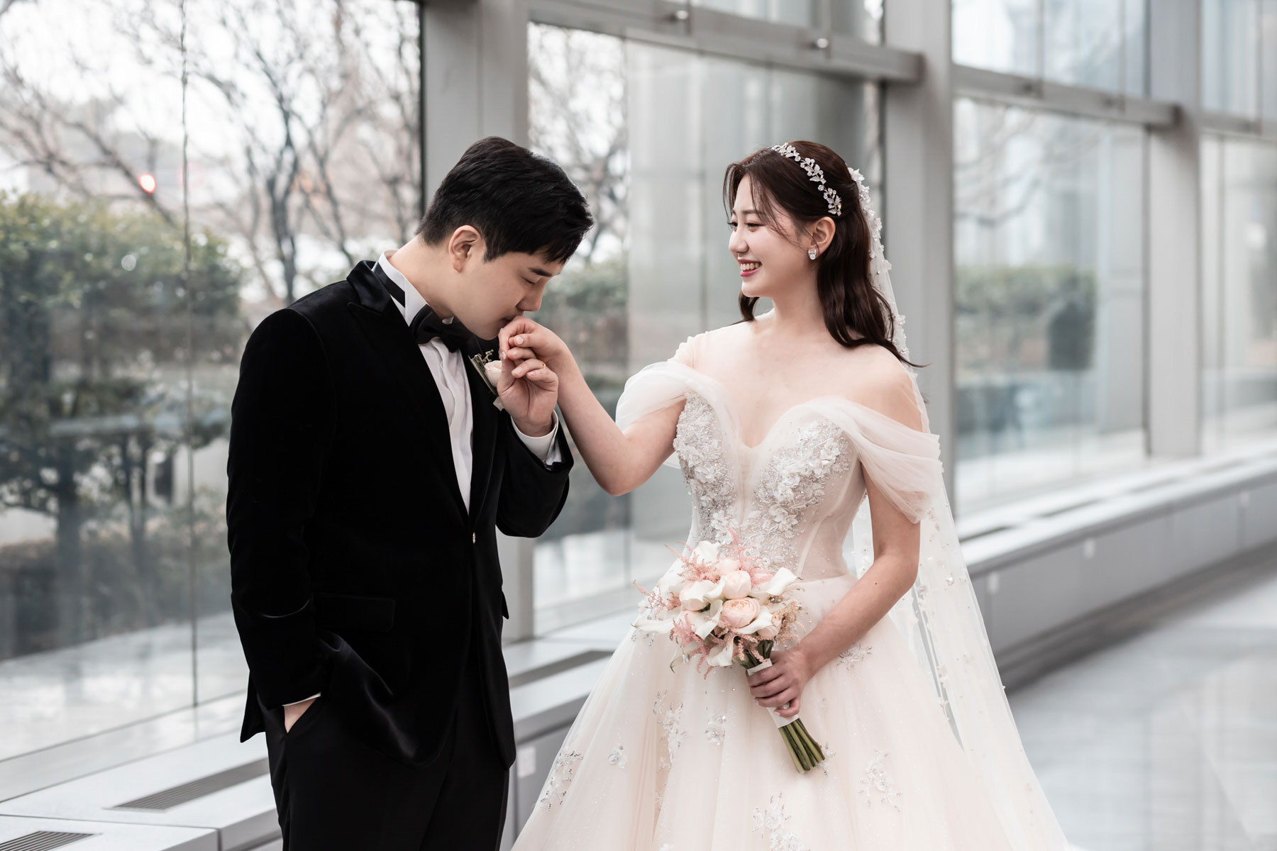 여의도 루나미엘레 1층 로비 식전촬영 본식스냅